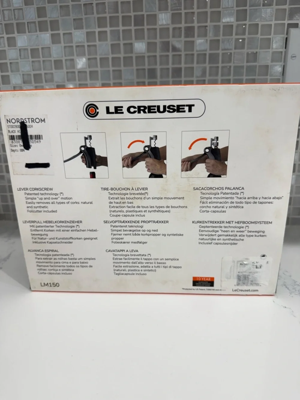 Le Creuset NIB Compact Wine Opener & Foil Cutter Gift Set